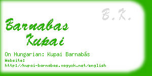 barnabas kupai business card
